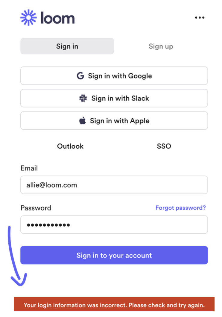 How to sign in with email, Google, Slack, or Apple – Loom